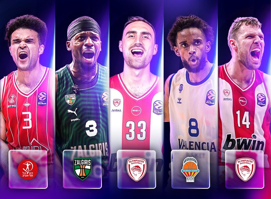 Euroleague: Aυτή είναι η κορυφαία πεντάδα