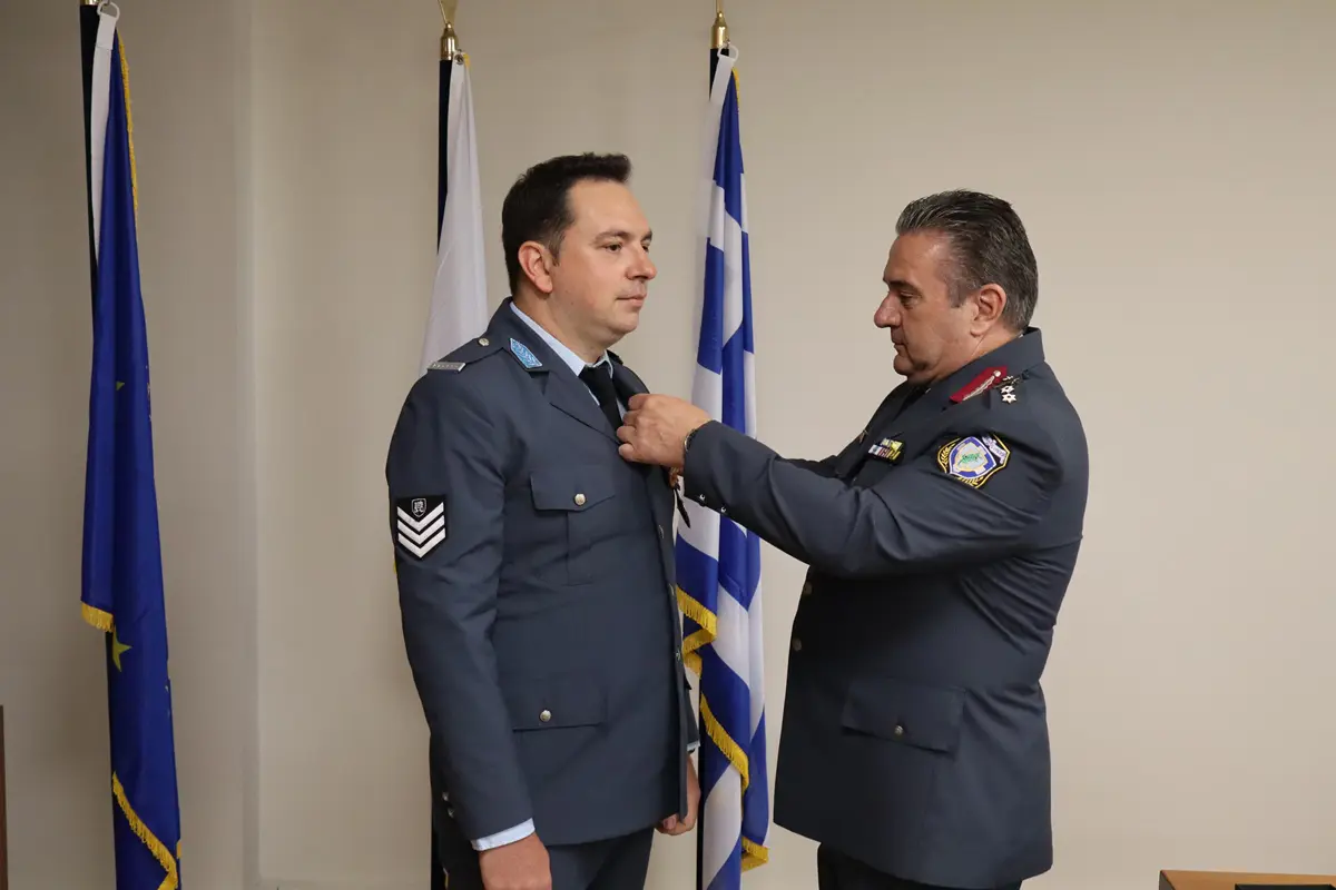 Θεσσαλονίκη: Απονομή μεταλλίου «Αστυνομικού Σταυρού» σε αστυνομικό για εξαίρετη πράξη